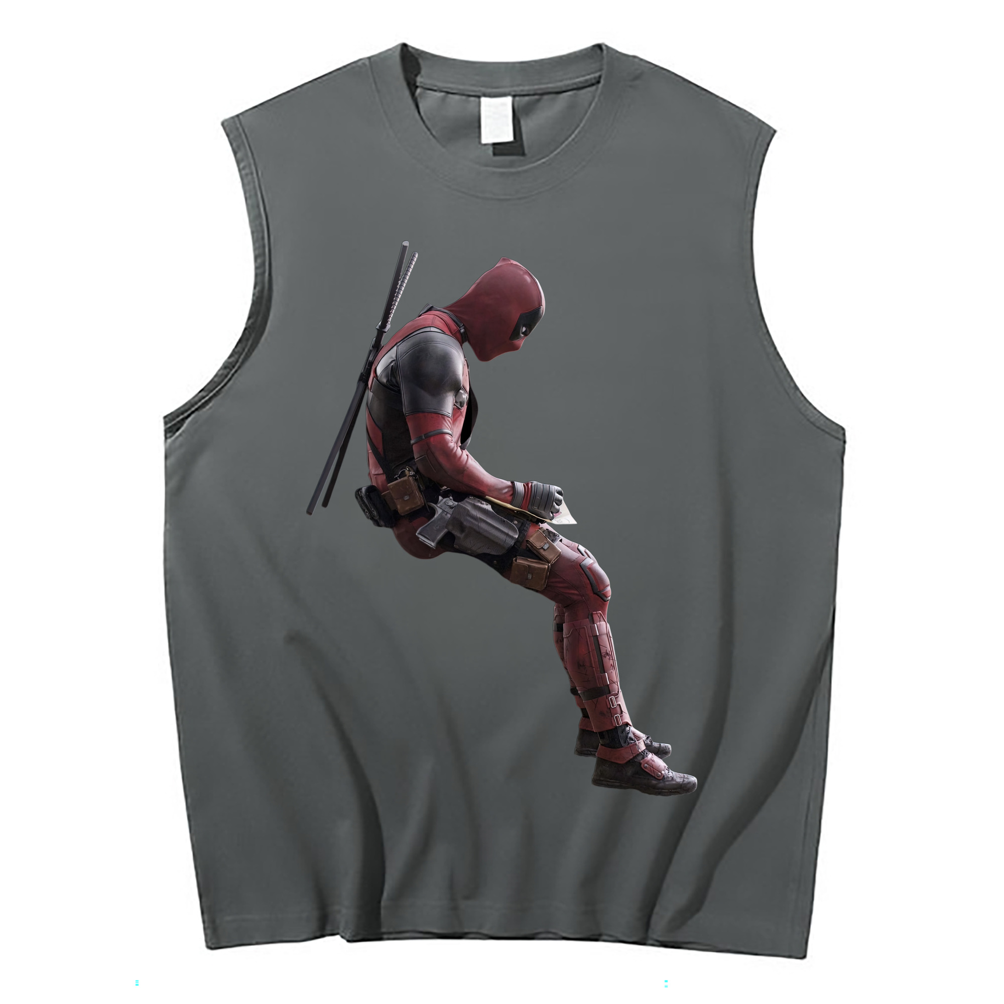 （画像用） Deadpool デッドプール コットン100％タンクトップ（フロントプリント）